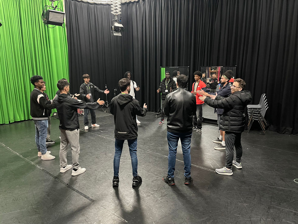 International students in Toxteth TV studios 