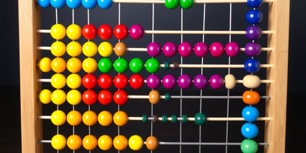 Colourful Abacus Beads for Mental Maths Calculation