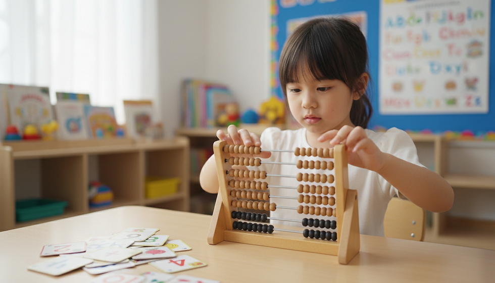 The Abacus turns numbers into something children can see and touch.