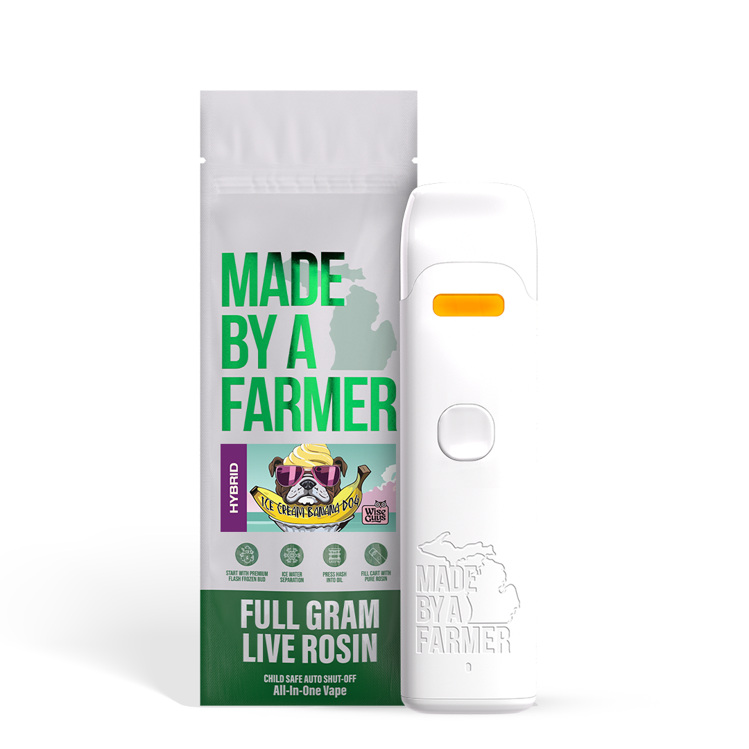 Ice Cream Banana Dog Live Rosin Vape 1G