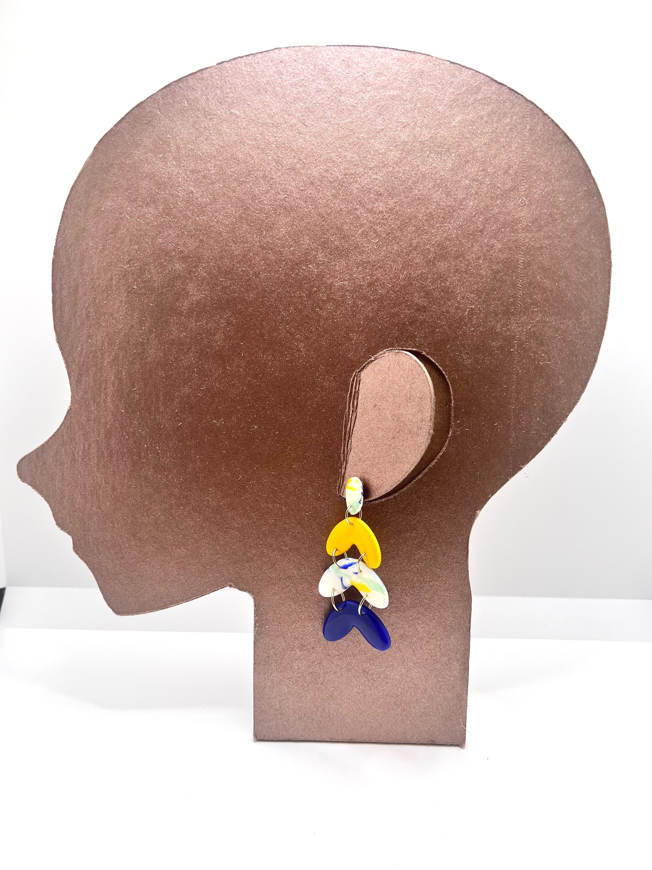 Day Party Yellow & Blue Earrings