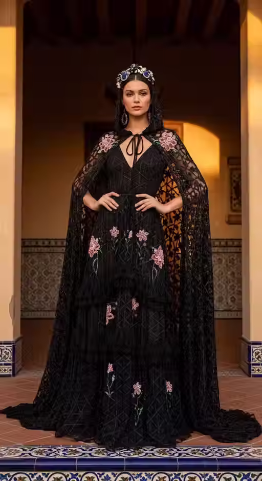 Black Silk Net Dress