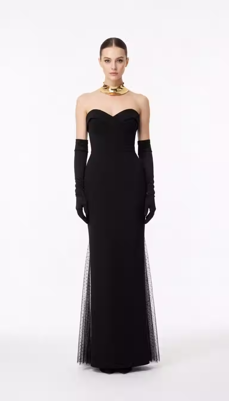 Hear Shaped Black Tulle Dress