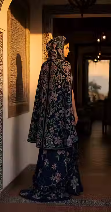 Thumbnail: Botanical Floral Cape Dress
