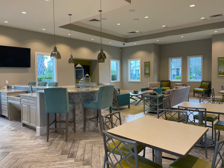 Clubhouse kitchen interior in Mallory Park, Lakewood Ranch