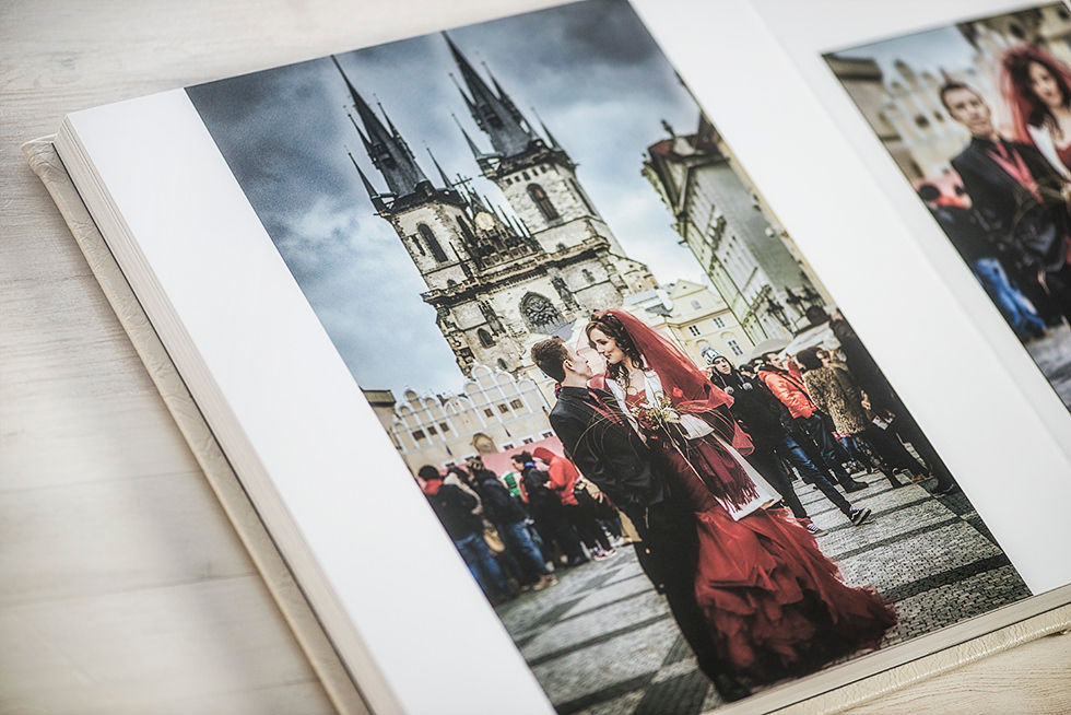 Printed Classic Wedding Book with Artificial Leather Binding