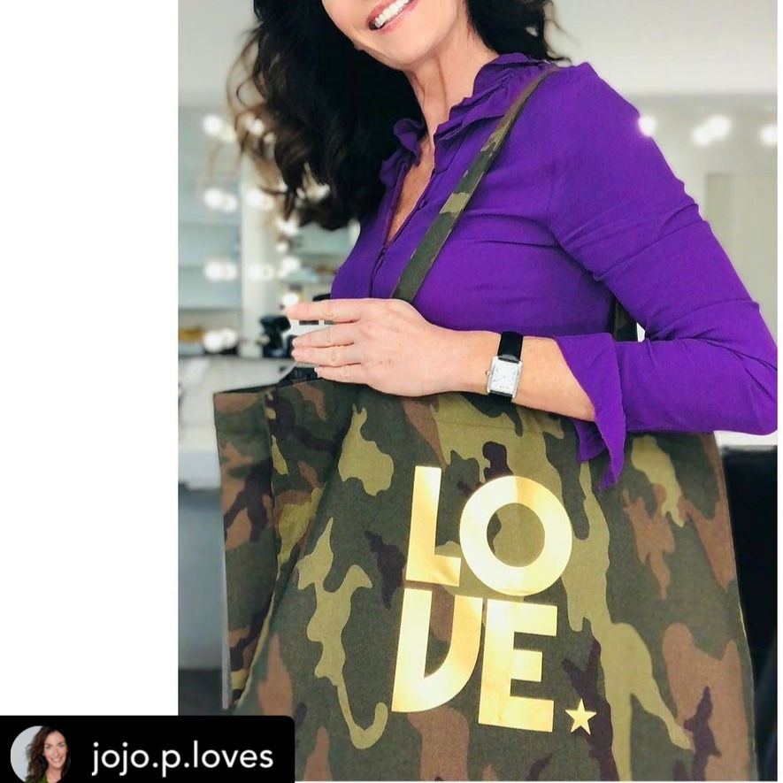 Thumbnail: CAMOUFLAGE TOTE BAGS - LOVE