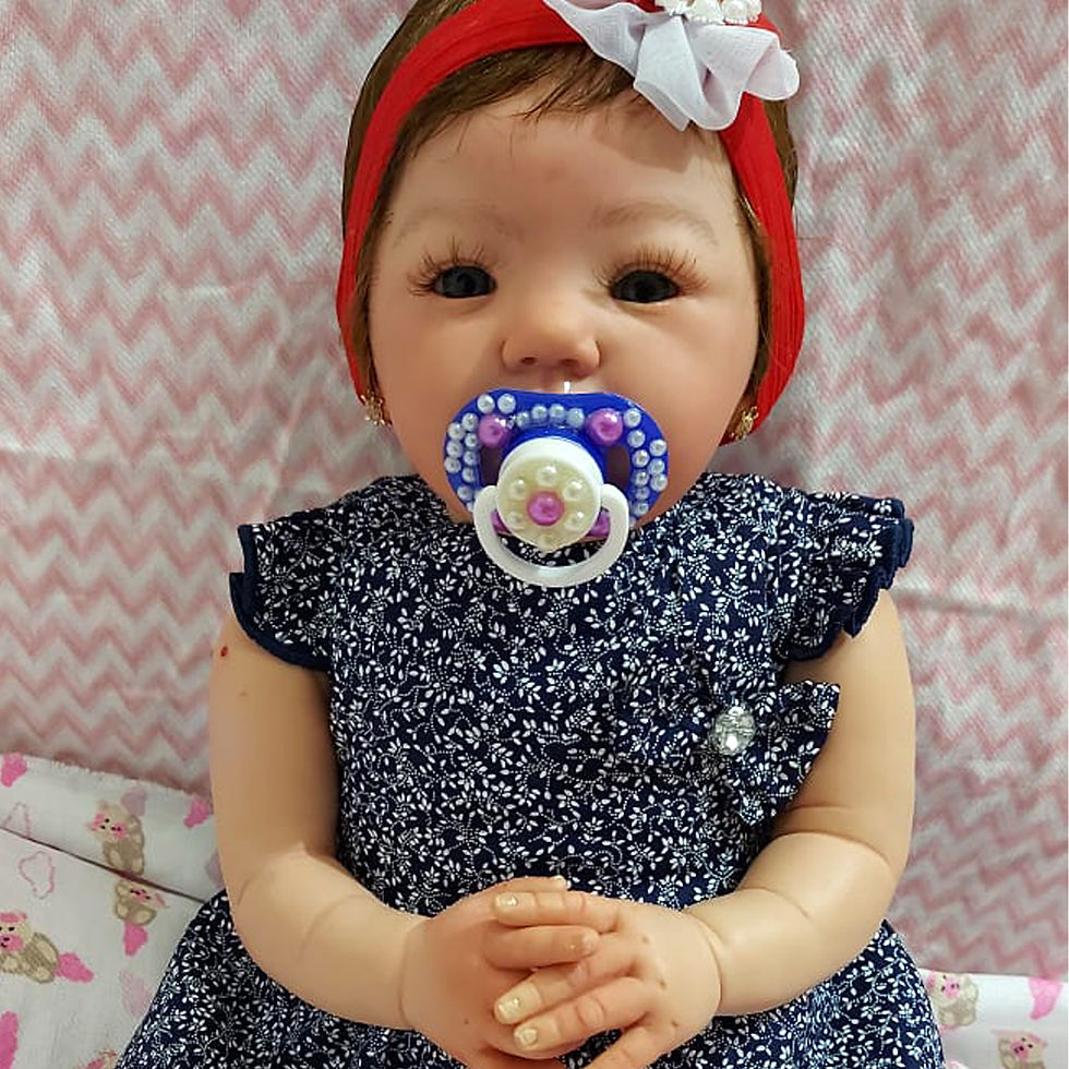 Miniatura: Abigail - Cabelos Castanho Claro - Corpo de Tecido