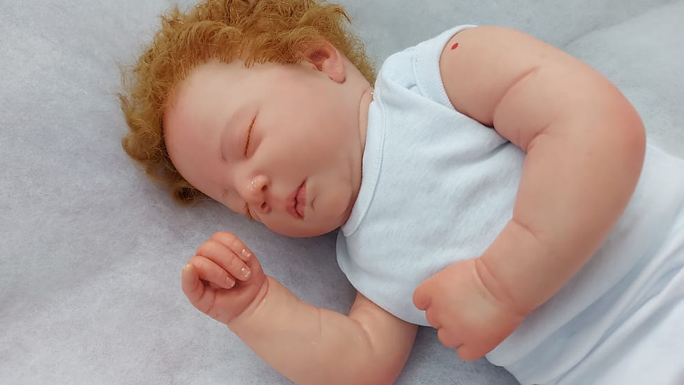 Miniatura: Johanna Menino - Cabelos Loiros - Corpo de Tecido