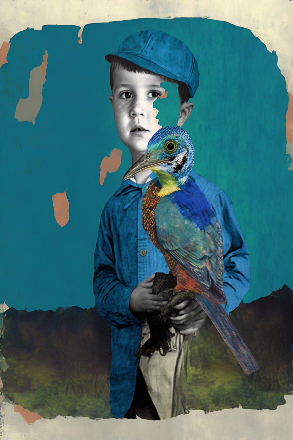 little boy blue + bird