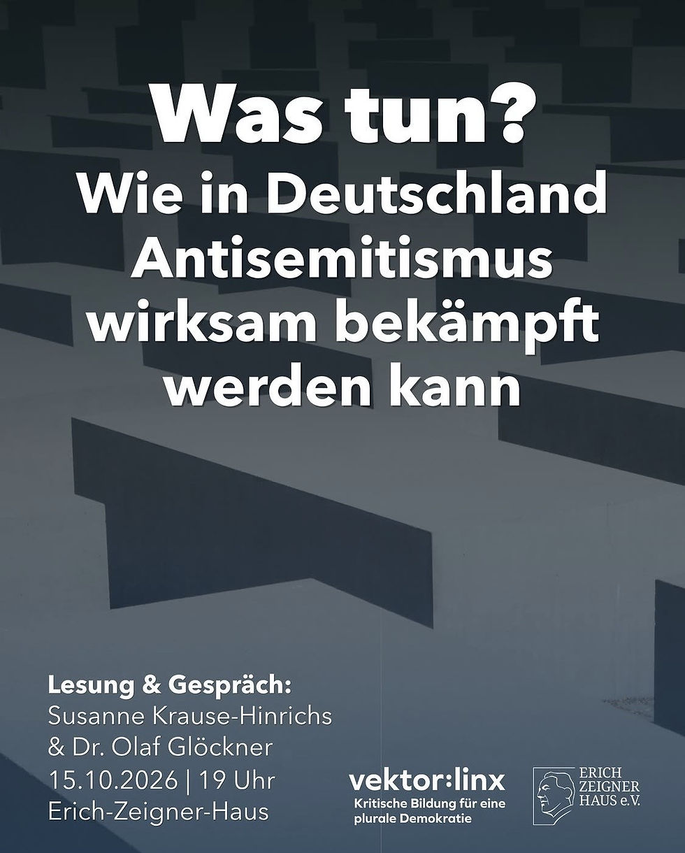Lesung & Gespräch: „Was tun? Wie Antisemitismus in Deutschland wirksam bekämpft werden kann“