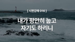 [시편강해 016] 내가 평안히 눕고 자기도 하리니
