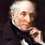 Colour portrait of English Romantic poet William Wordsworth