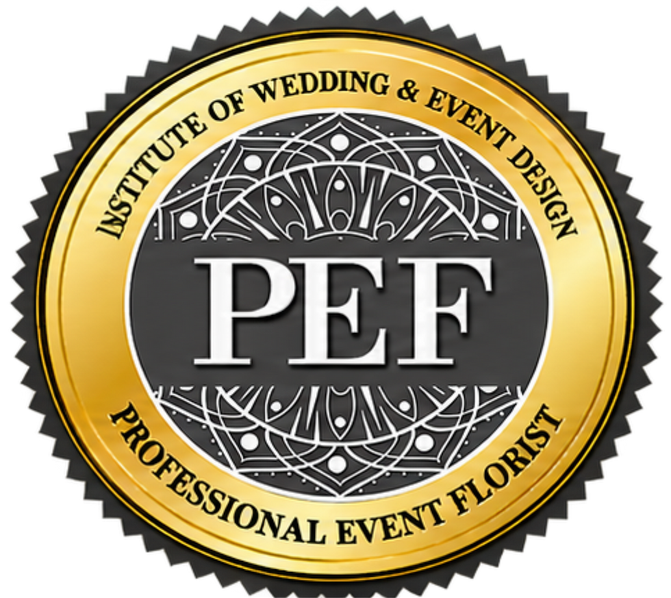 PEF professional certification seal in black and gold.