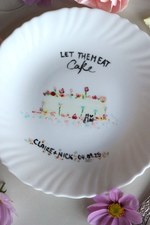 Thumbnail: Personalised Wedding Cake Plates