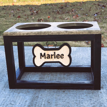 Industrial Style Dog Bowl Stand DIY