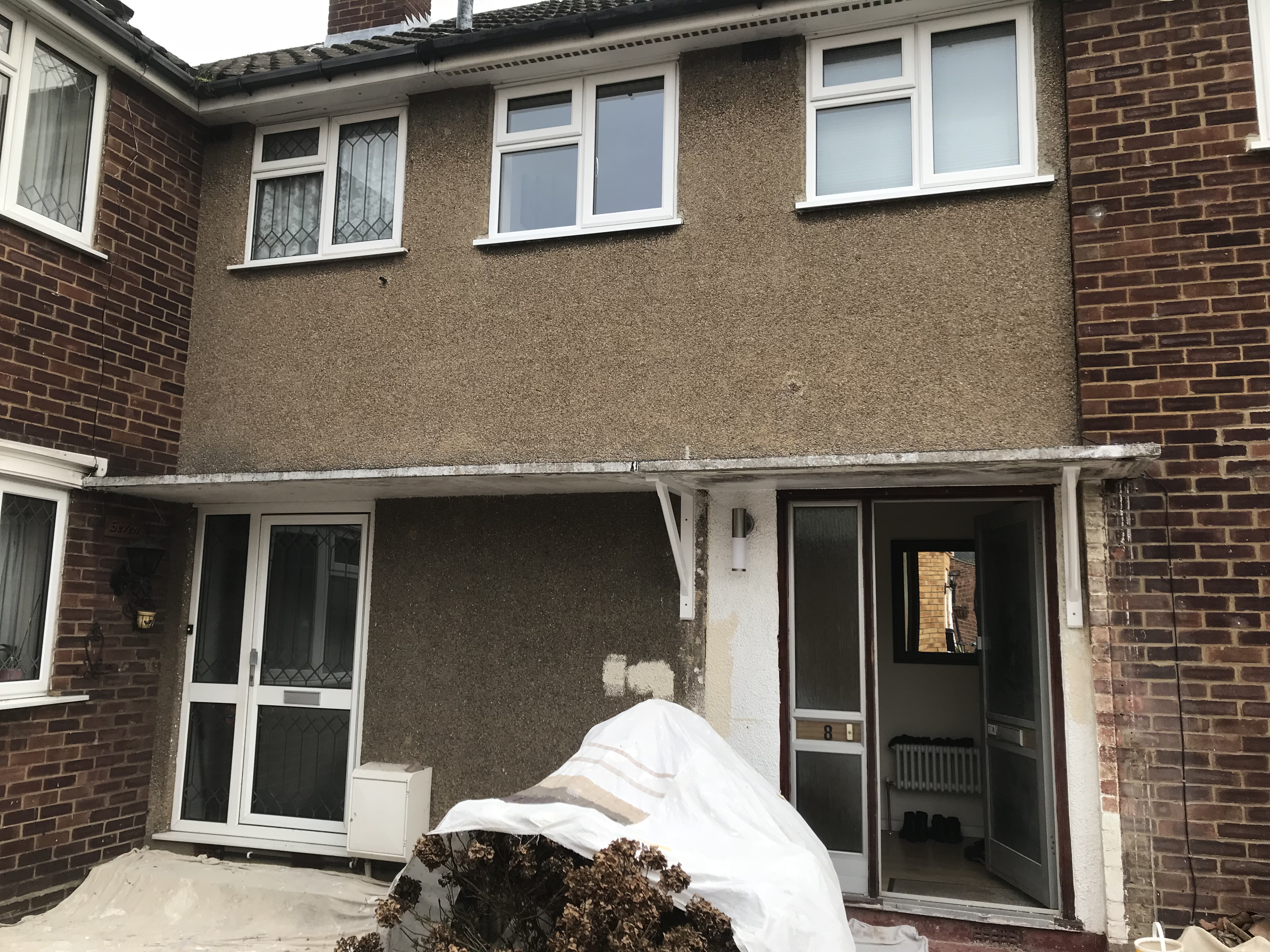 Exterior Painting pebble dash