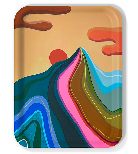 Bend Oregon Artist Pacific Northwest Mountain Art Tray Cooper Art