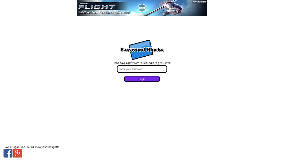 Password Blocks Login Page