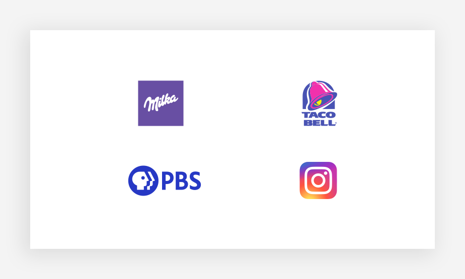 exemple de logo violet