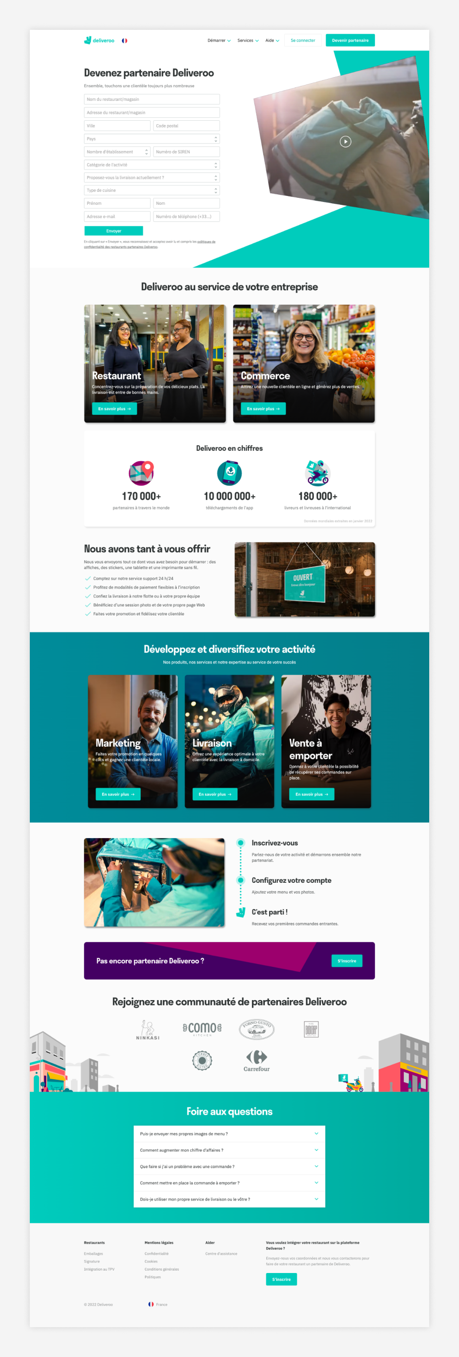 landing page - deliveroo