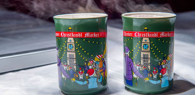 At the Denver Christkindl Market, Collectable hot spiced wine mugs