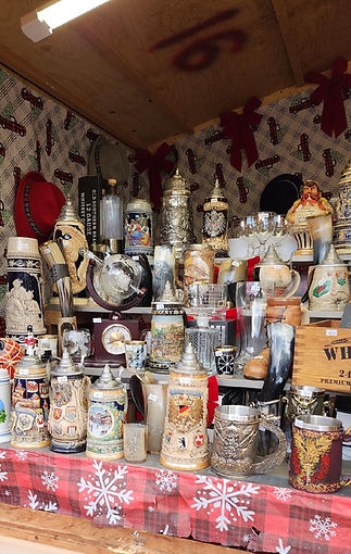 Vendor booth with German Steins