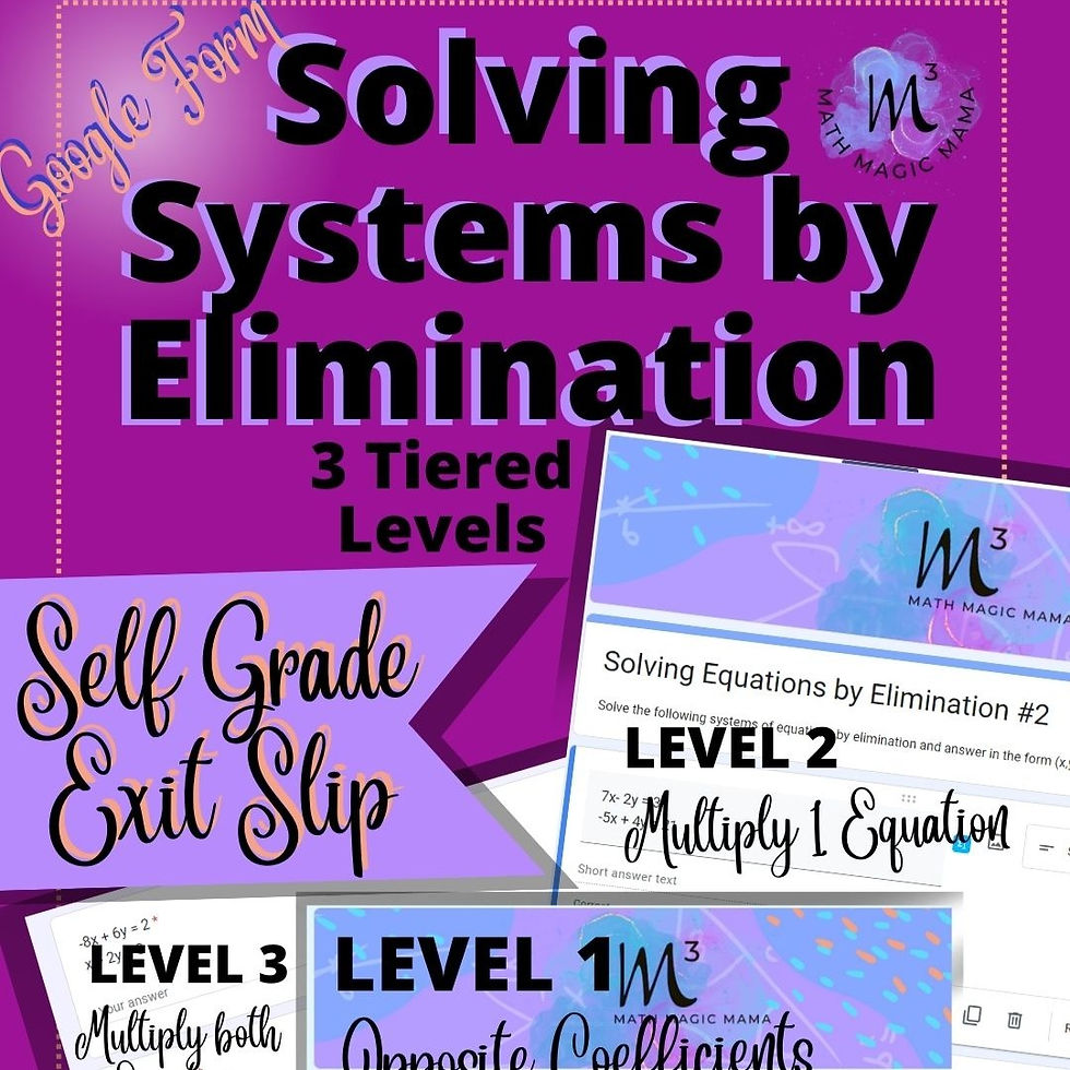 Solving Systems By Elimination Method Google Form Quiz Math Magic Mama Solving systems by elimination method google form quiz math magic mama