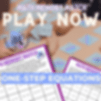 Thumbnail: Solving Equations Memory Game-One & Two Step