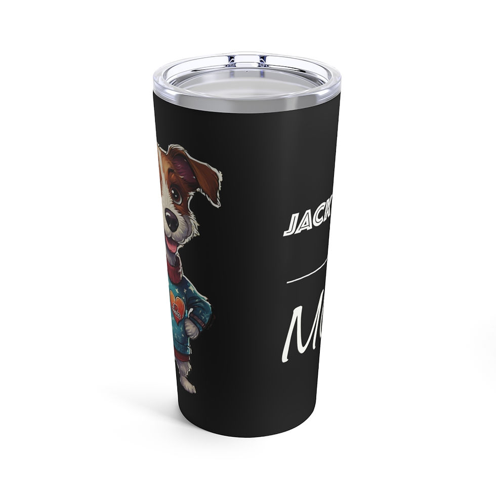 Thumbnail: Jack Russell Dog Mom Tumbler 20oz, dishwasher safe, gift for dog lovers