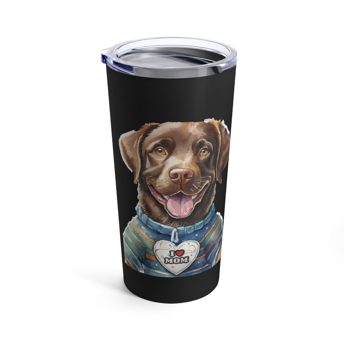 Chocolate Labrador Dog Mom Tumbler 20oz, dishwasher safe - gift for dog lovers