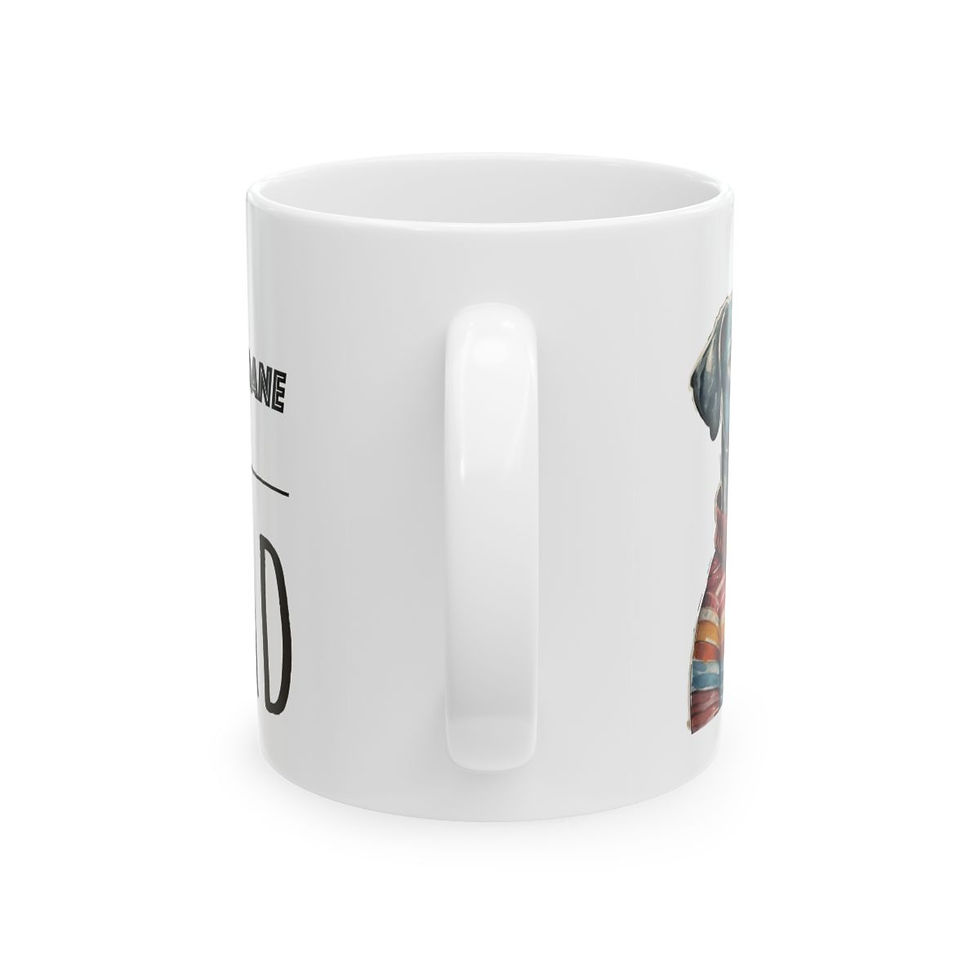 Thumbnail: Great Dane Dog Dad Ceramic Mug 11oz - dishwasher safe - gift for dog lovers