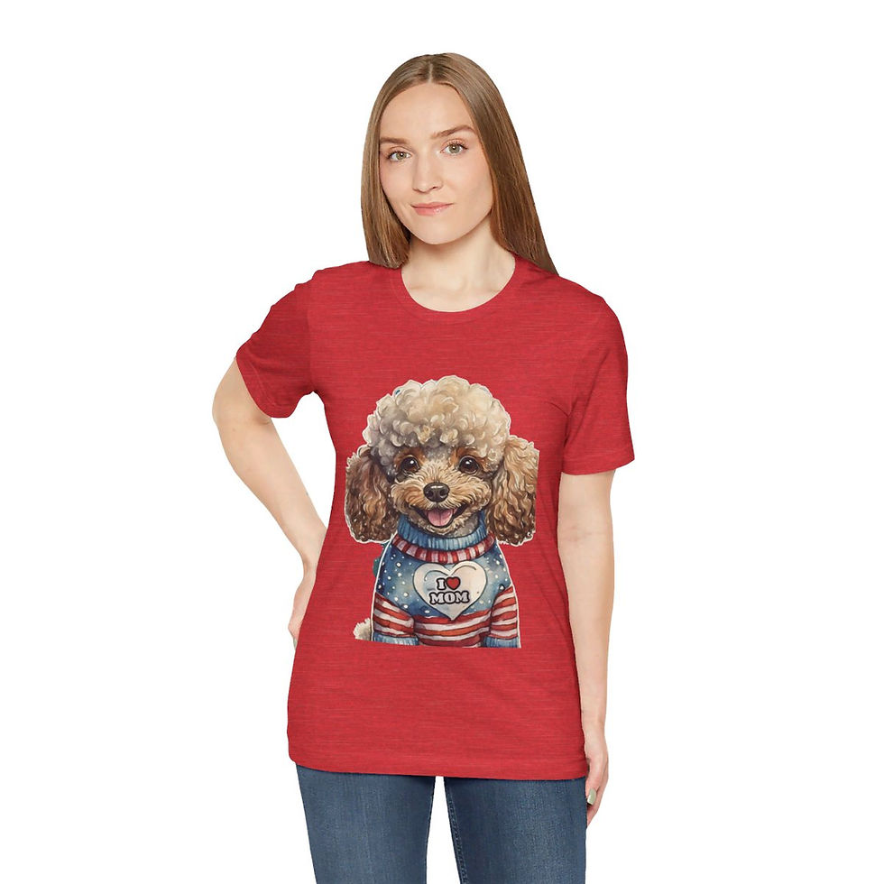 Thumbnail: Poodle Dog Mom Jersey Short Sleeve Tee - gift for dog lovers