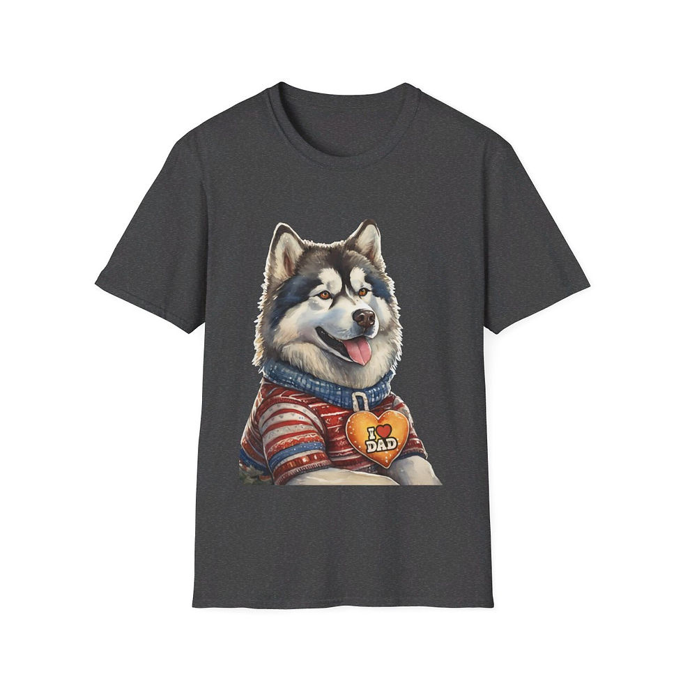 Thumbnail: Malamute Dog Dad Softstyle T-Shirt - gift for dog lovers