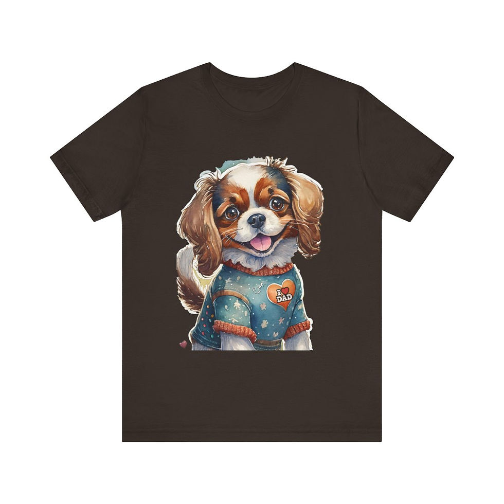 Cavalier King Charles Dad Jersey Short Sleeve Tee