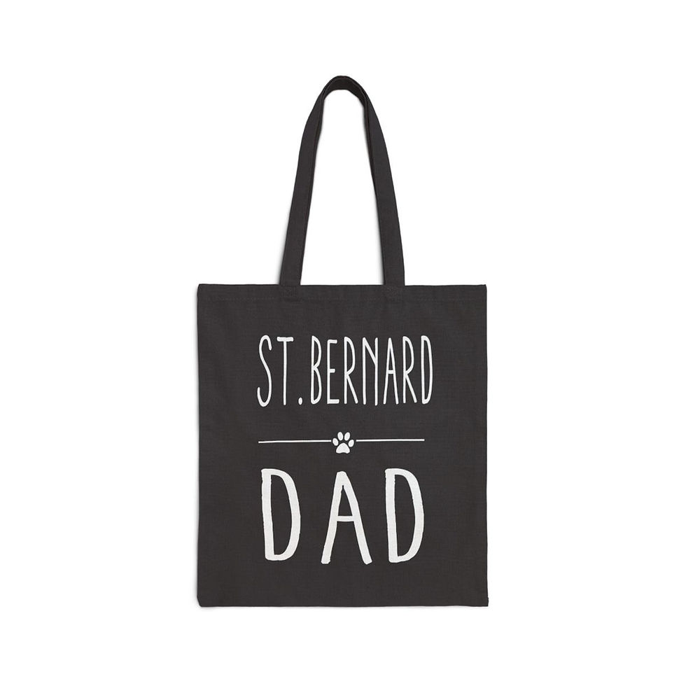 Thumbnail: St Bernard Dad Cotton Canvas Tote Bag