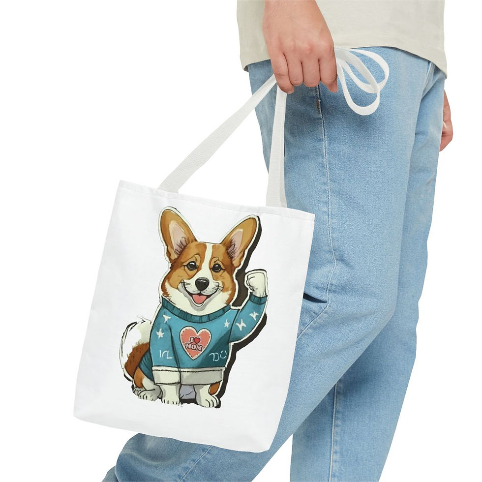 Thumbnail: Corgi Mom Tote Bag (AOP)