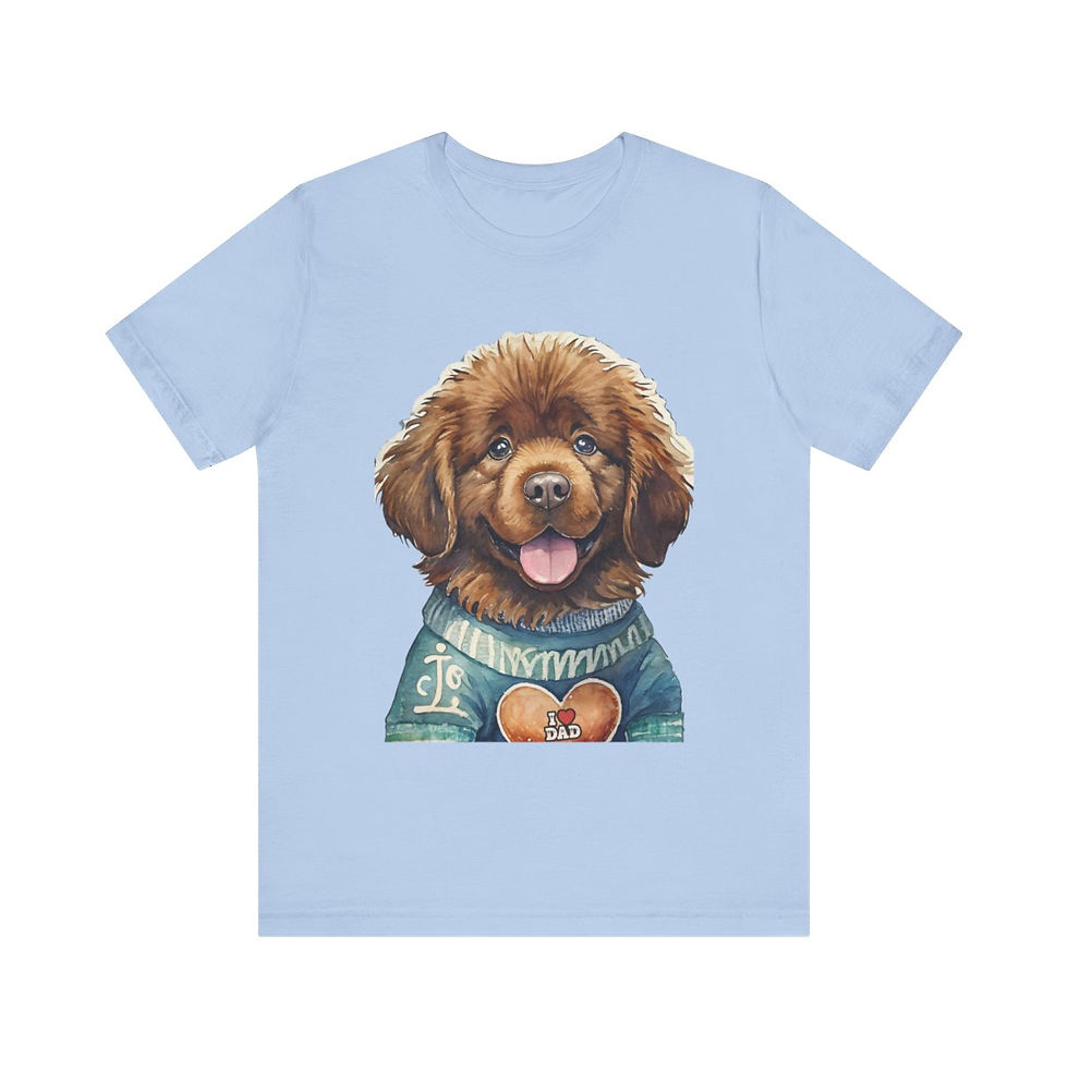Thumbnail: Brown Newfie Newfoundland dad Jersey Short Sleeve Tee