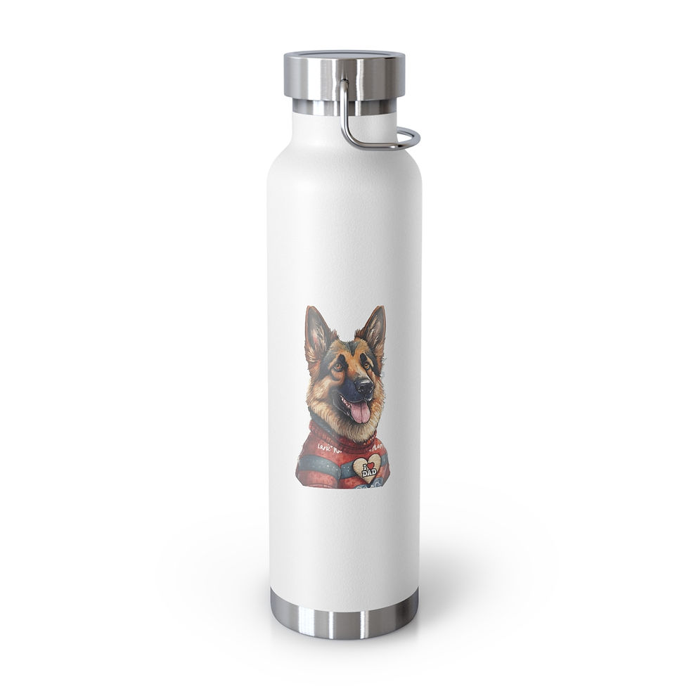 Thumbnail: German Shepherd Dad Copper Vacuum Insulated Bottle, 22oz