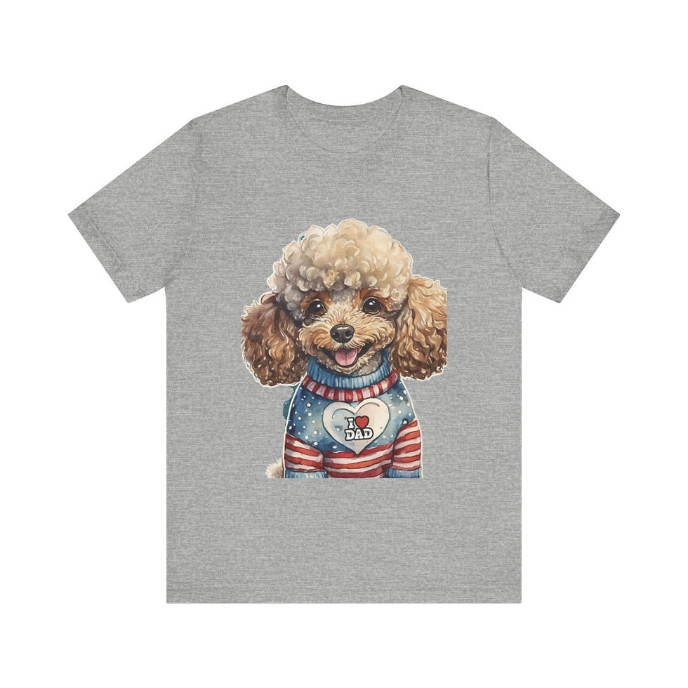 Thumbnail: Poodle Dog Dad Jersey Short Sleeve Tee - gift for dog lovers