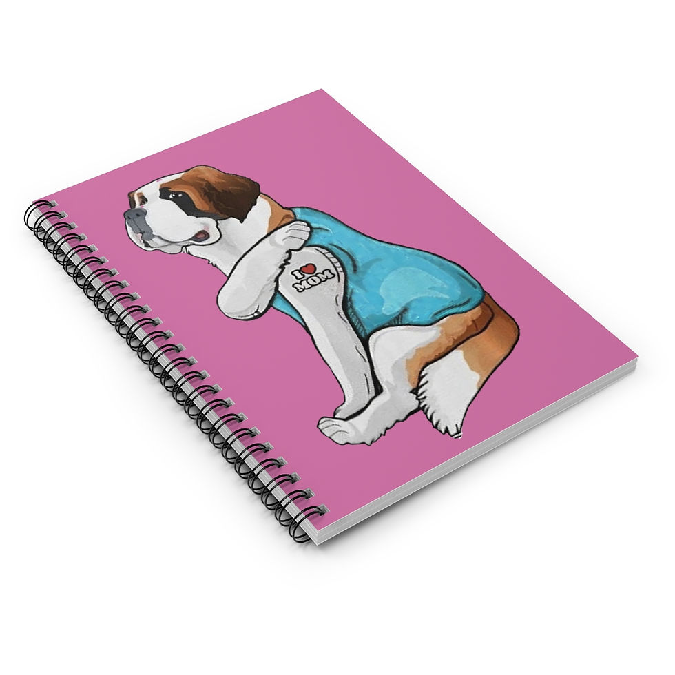 Thumbnail: St Bernard Mom Spiral Notebook - Ruled Line