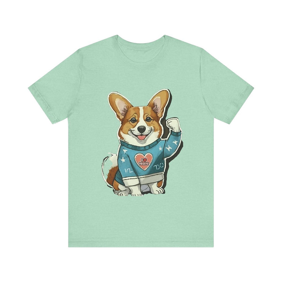 Thumbnail: Corgi Mom Jersey Short Sleeve Tee - gift for dog lovers