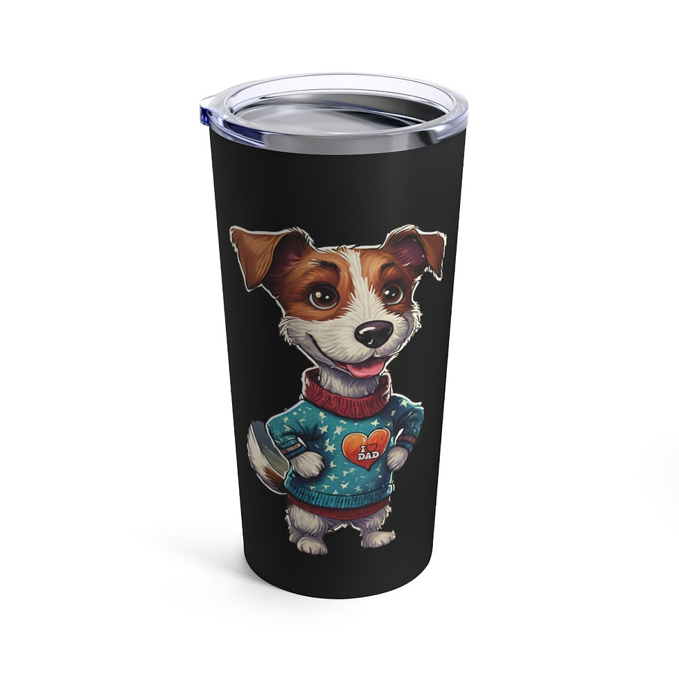 Jack Russell Dog Dad Tumbler 20oz, dishwasher safe, gift for dog lovers