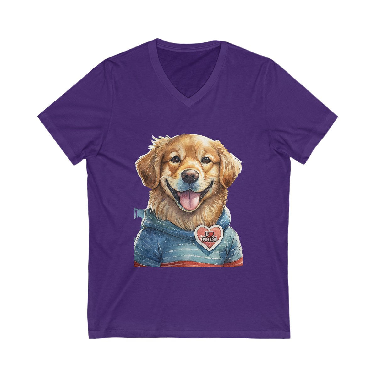 Golden Retriever Dog Mom Jersey Short Sleeve V-Neck Tee - gift for dog lovers