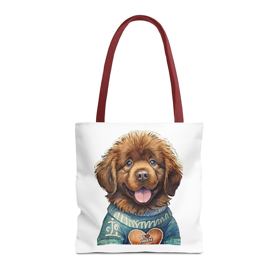Thumbnail: Brown Newfie Newfoundland mom Tote Bag