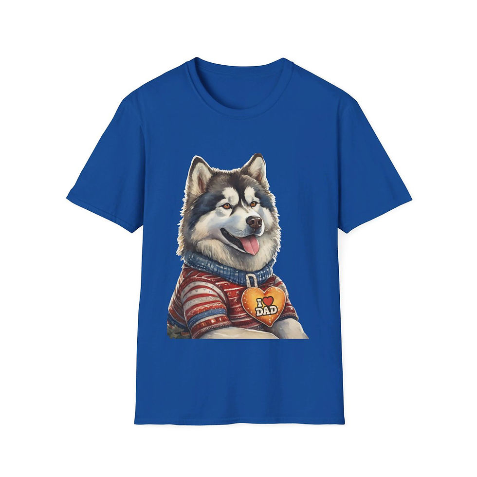Thumbnail: Malamute Dog Dad Softstyle T-Shirt - gift for dog lovers
