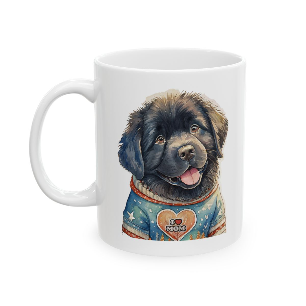 Black Newfie Newfoundland Dog mom Ceramic Mug 11oz - dishwasher safe