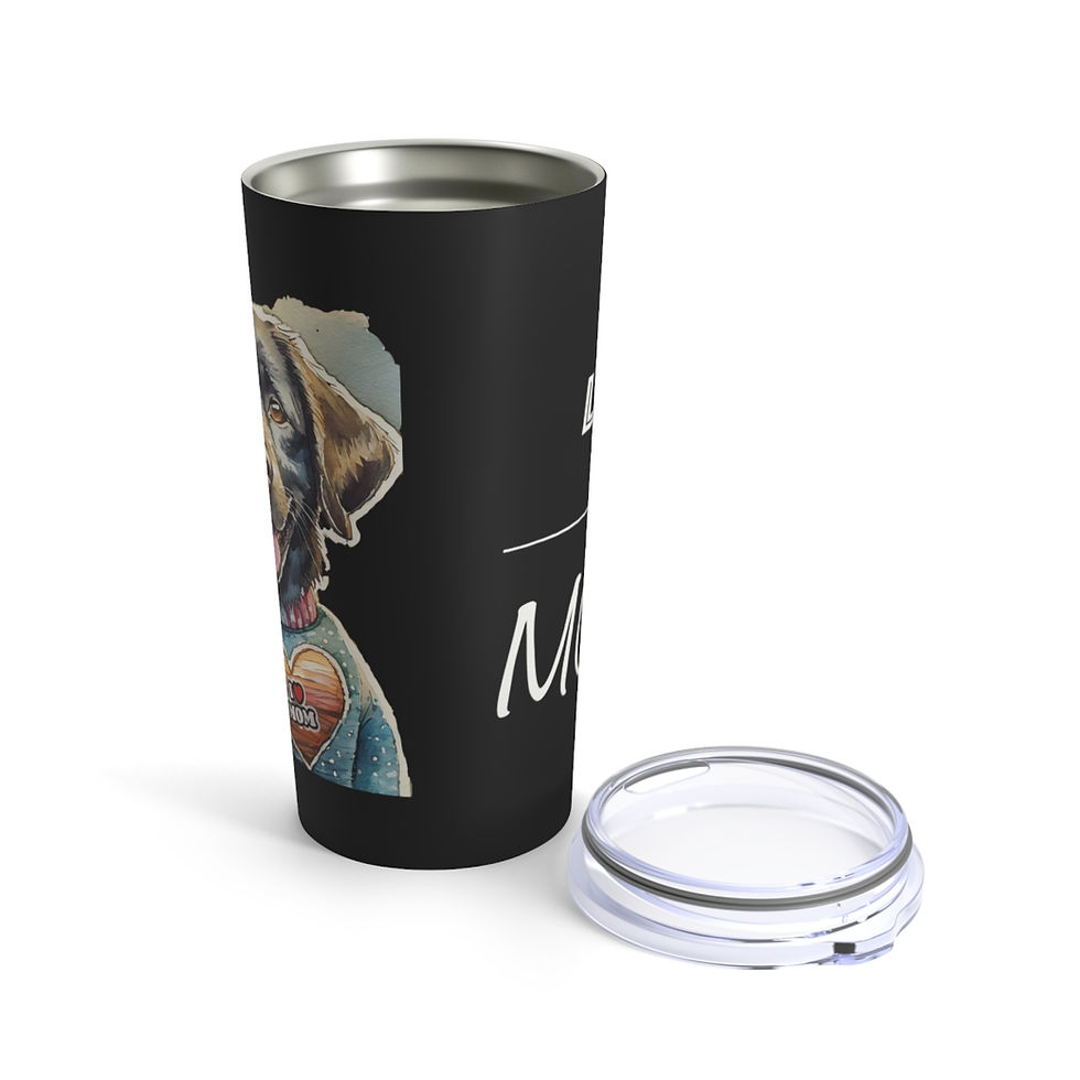 Thumbnail: Black Labrador Dog Mom Tumbler 20oz Dishwasher safe - gifts for dog lovers