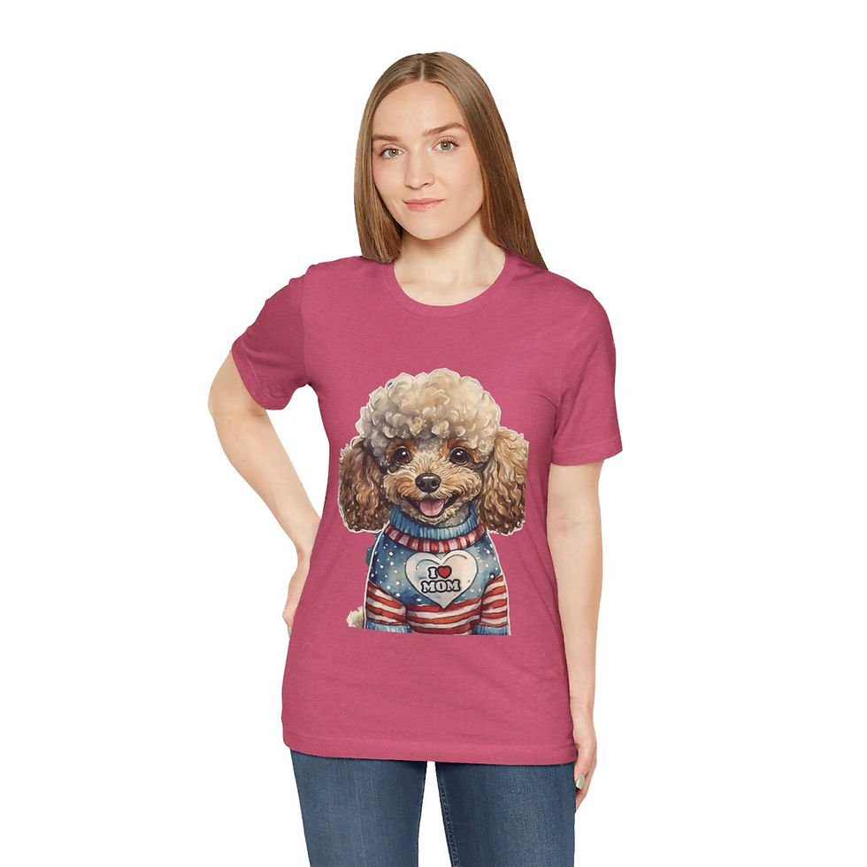 Thumbnail: Poodle Dog Mom Jersey Short Sleeve Tee - gift for dog lovers