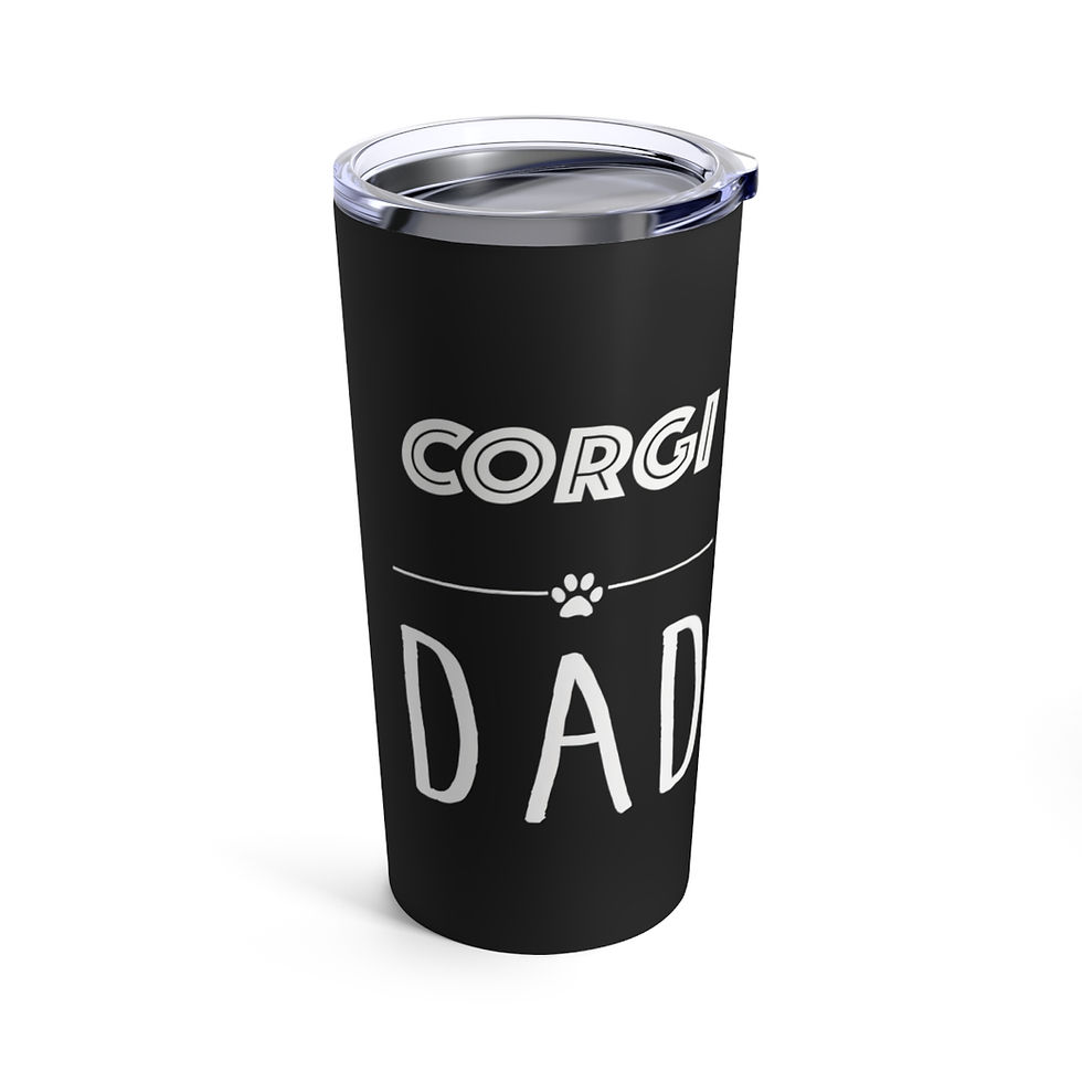 Thumbnail: Corgi Dog Dad Tumbler 20oz, dishwasher safe, gift for dog lovers